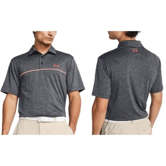 Under Armour Men's Chest Striped Playoff Polo Shirt 3.0 S - Picture 1 of 7